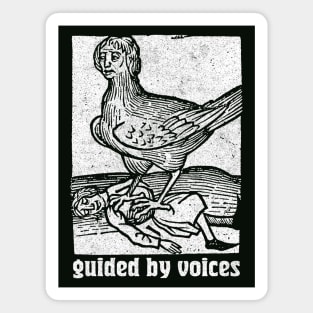 Guided By Voices / Retro Woodcut Illustration Magnet